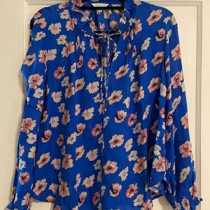 Lucky Brand Silky Floral Blouse